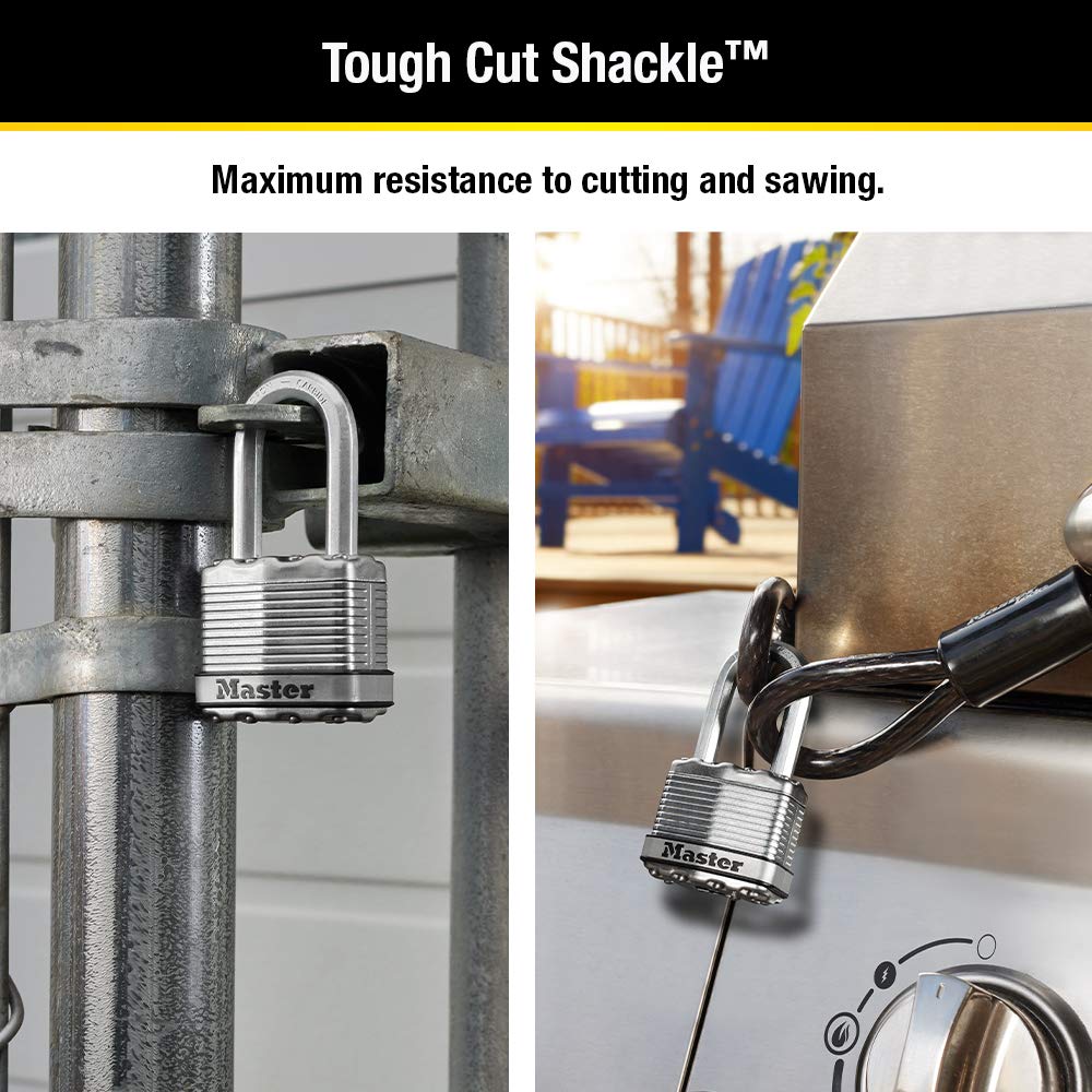Master Lock Silver Magnum Outdoor Padlock with Key, Keyed Alike